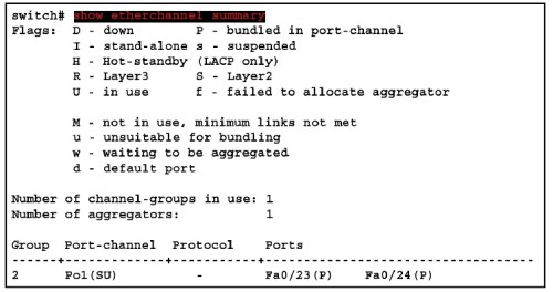 verify etherchannel 3